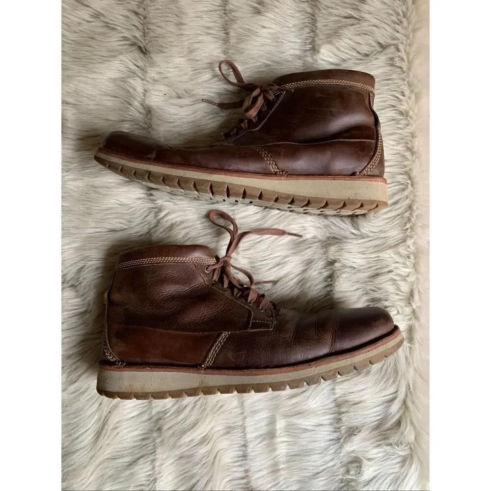 Clarks Varby Top Lace Up Ankle Boots Brown Leather Size 13M